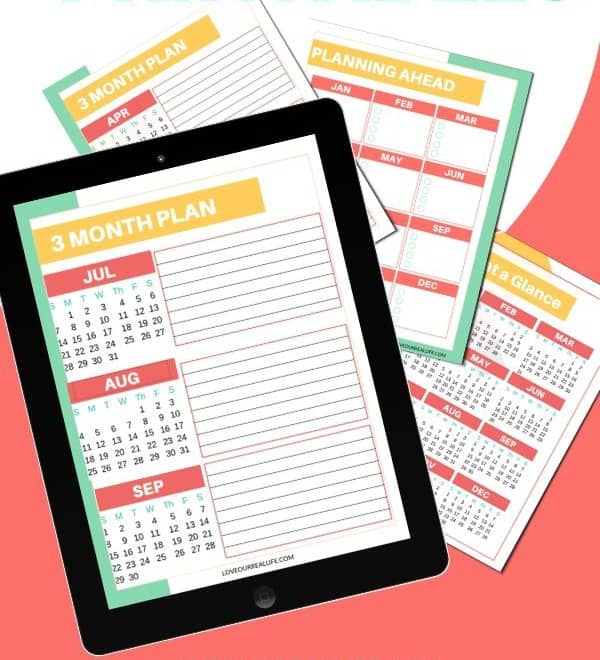 Plan Your Year: 3 Month Calendar Template ⋆ Love Our Real Life