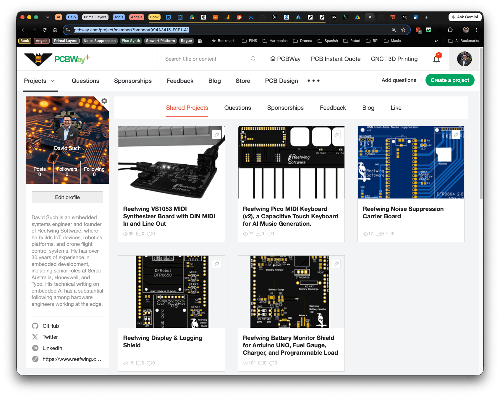 PCBWay custom project page on website
