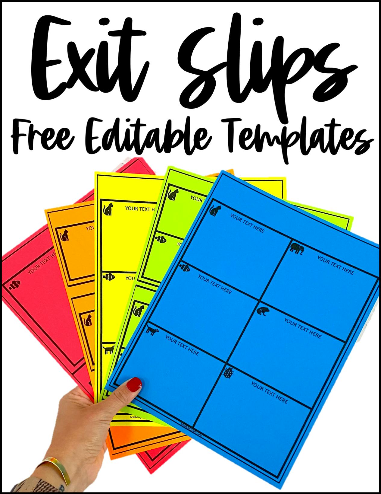 Download Free Exit Slip Templates to Make Assessment a Breeze