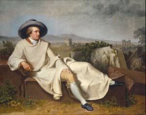 "Goethe in the Roman Campagna," by Johann Tischbein, 1787]