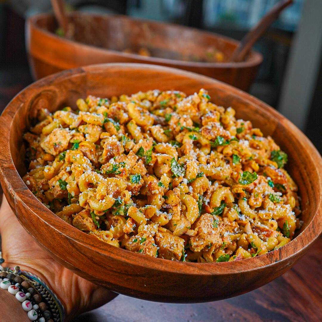 spicy elotes pasta salad