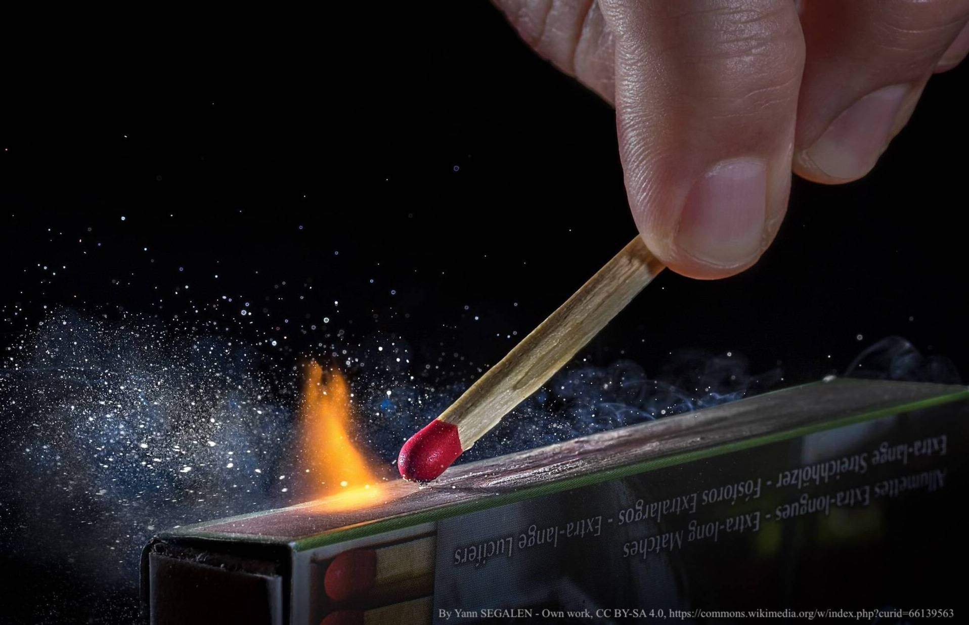A match being lit