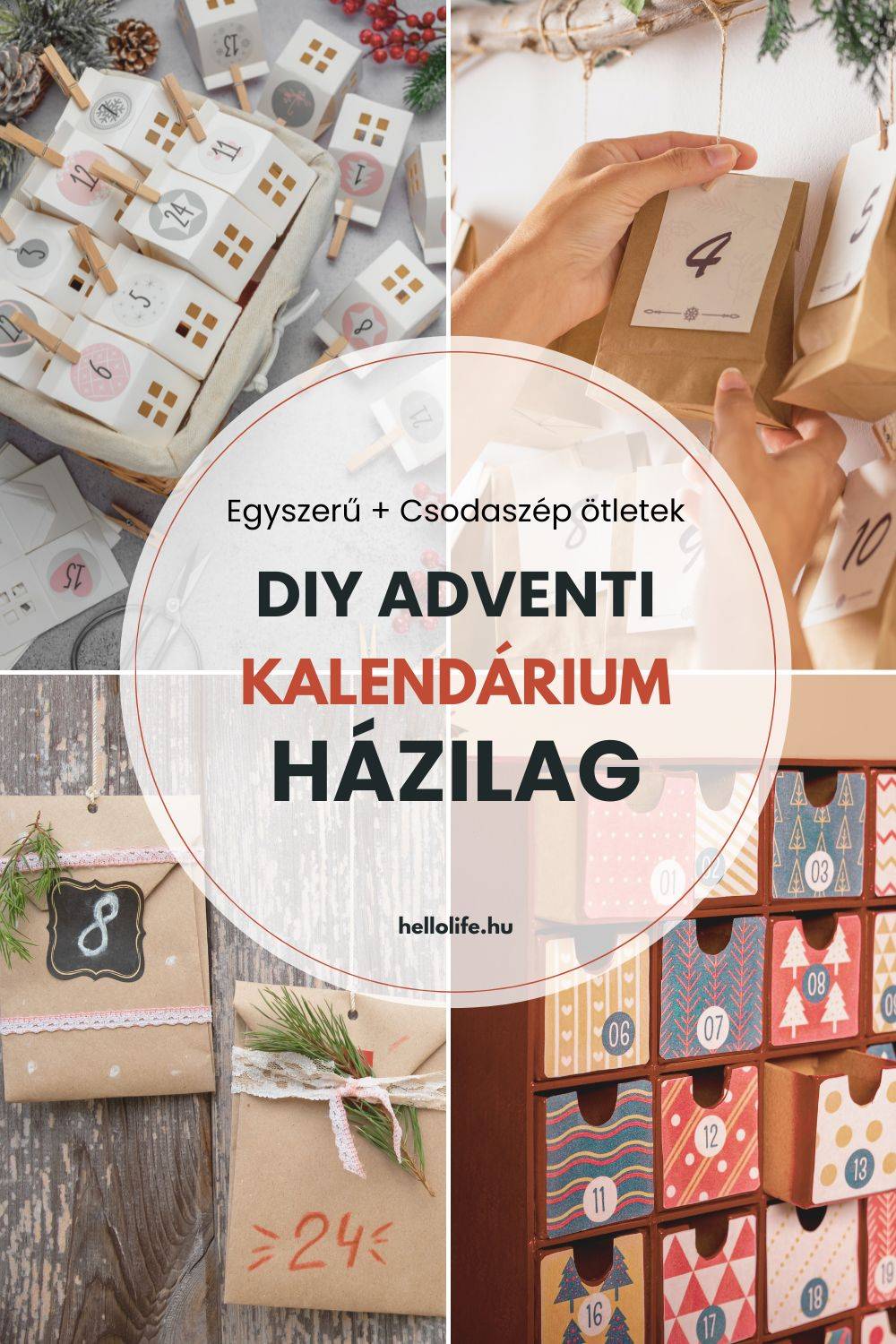 Adventi kalendárium ötletek házilag DIY megoldásokkal karácsonyi meglepetésekkel.