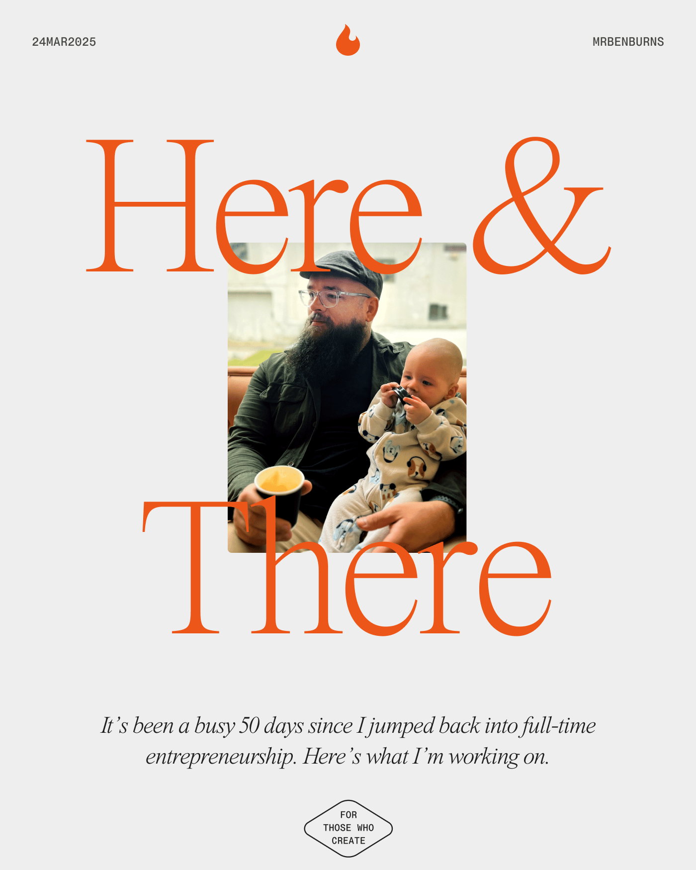 Here & There. It's been a busy 50 days since I jumped back into full-time entrepreneurship. Here's what I'm working on. 