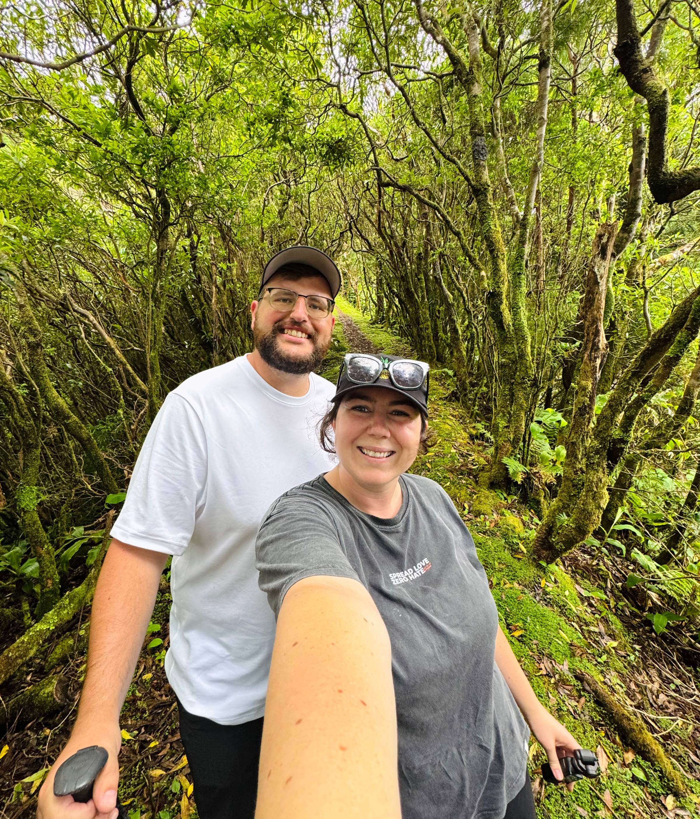 Elaina and Zac hiking Pico Alto with SMATUR in Santa Maria, Azores