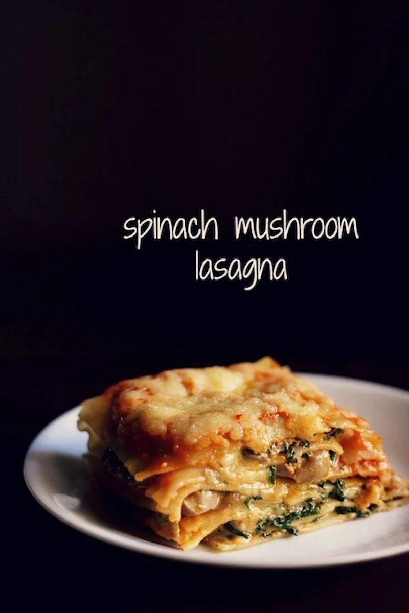 Vegetarian Lasagna Recipe | Mushroom Spinach Lasagna