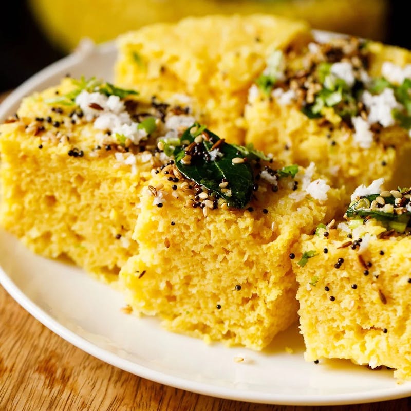 Khaman Dhokla (Savory Gram Flour Cake)