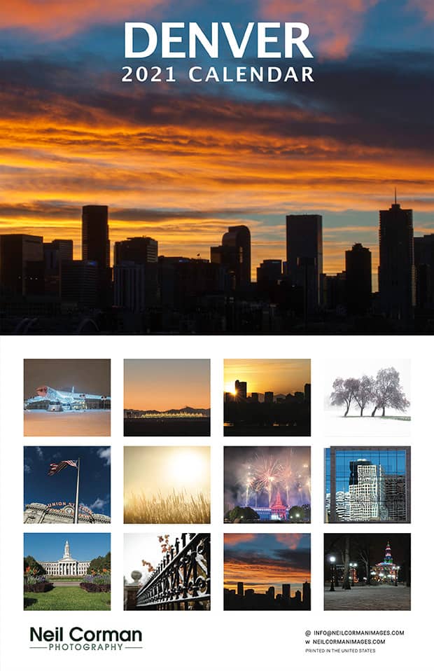 Free 2021 Denver Colorado Wall Calendar