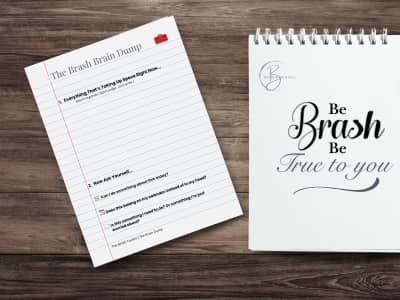Brain dump worksheet for organizing racing thoughts and reducing mental clutter