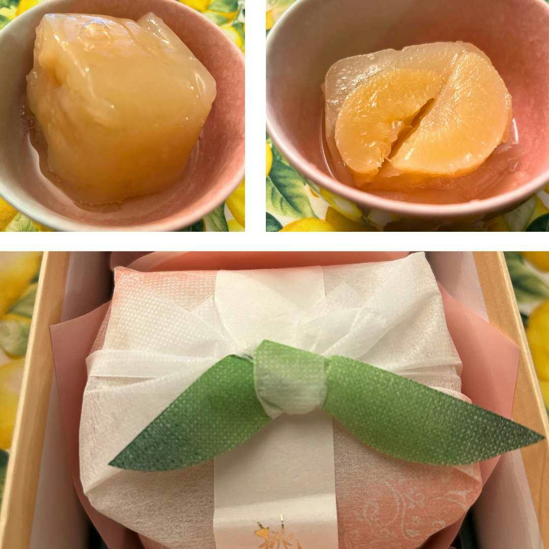 Peach jelly photo collage