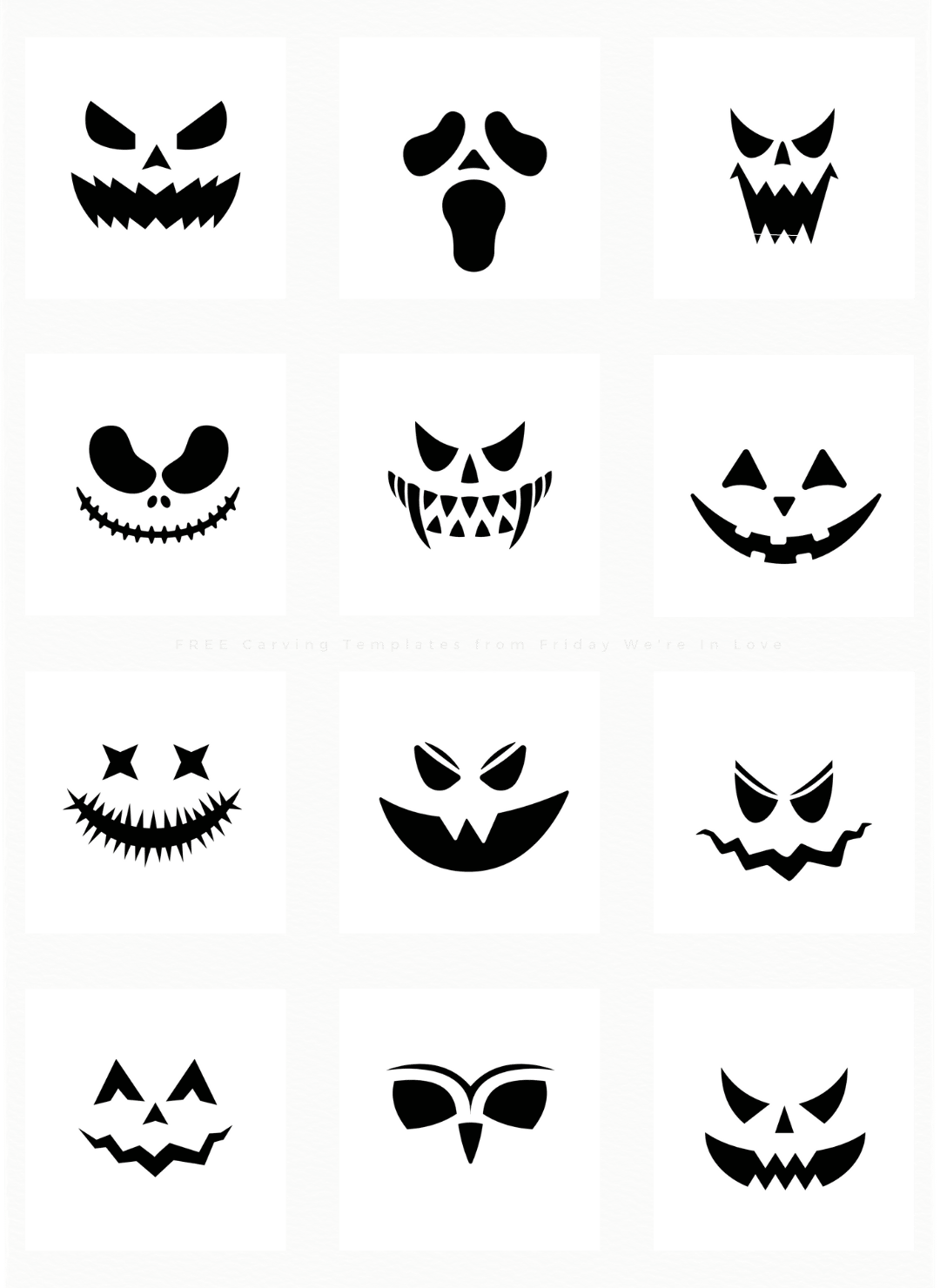 Scary Pumpkin Stencils Free Printable Free Printable - vrogue.co