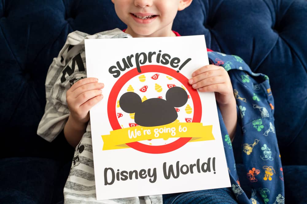 surprise disney trip reveal ideas and free printable 10 fun ideas