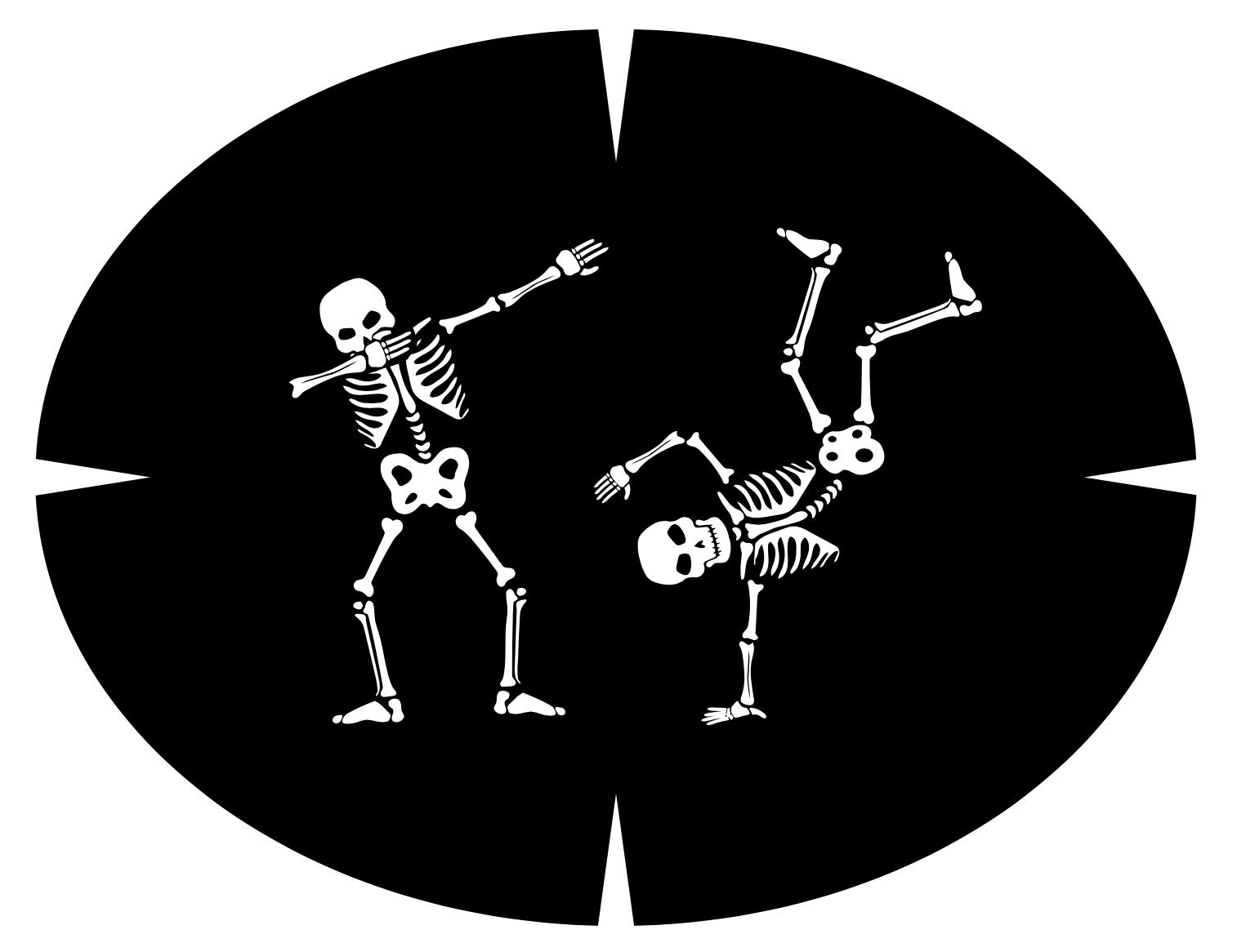 Skeleton pumpkin SVG. 