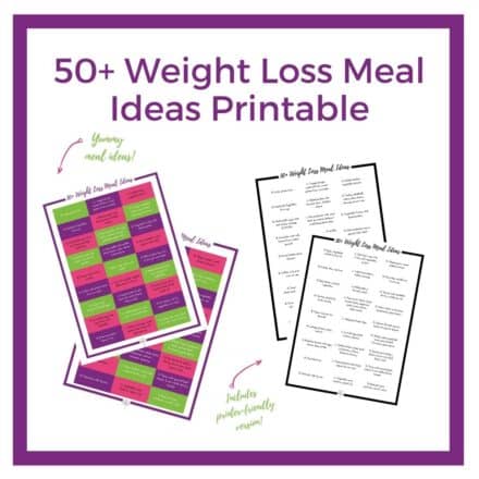 Free weight loss meals printable