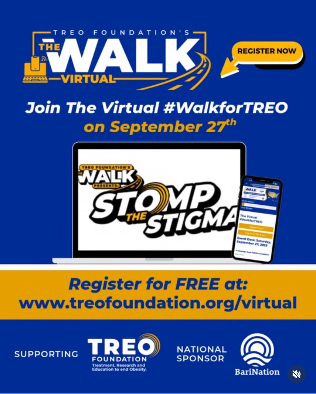 Join BariNation's virtual walk team and stomp the stigma with us!
