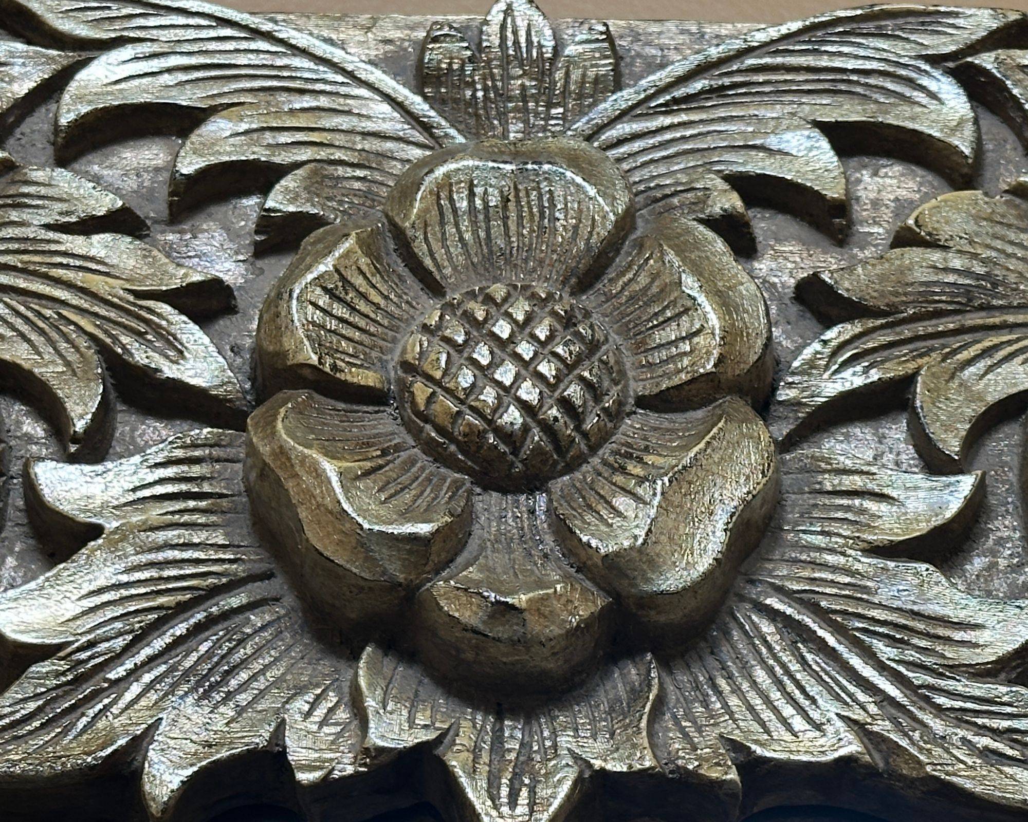 floral detail of mirror