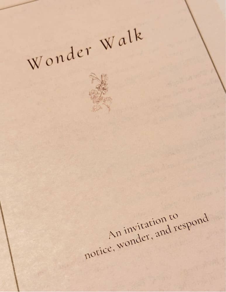 cover of my "wonder walk" guide used on retreat