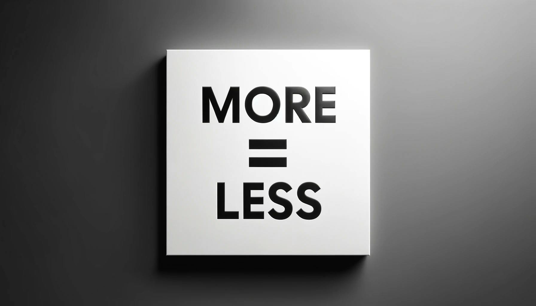 more = less