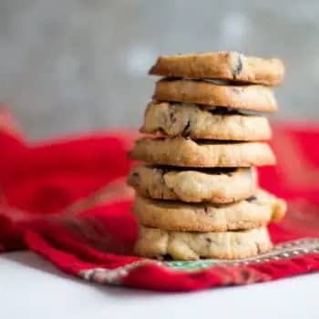 Cranberry Orange Pecan Shortbread Cookies