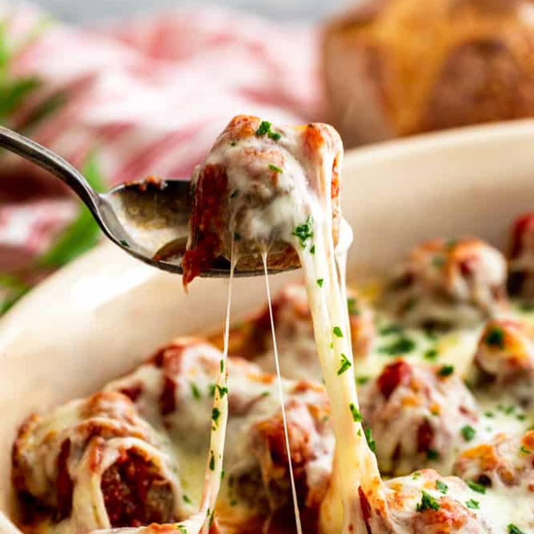 Cheesy Meatball Casserole