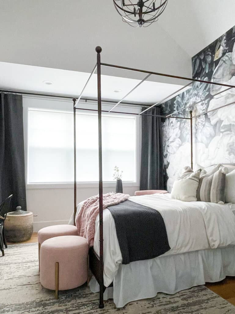 dark curtains in bedroom
