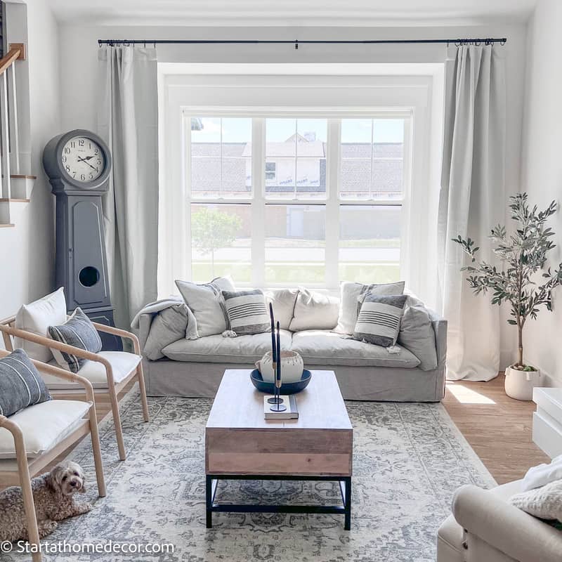 Gray curtains