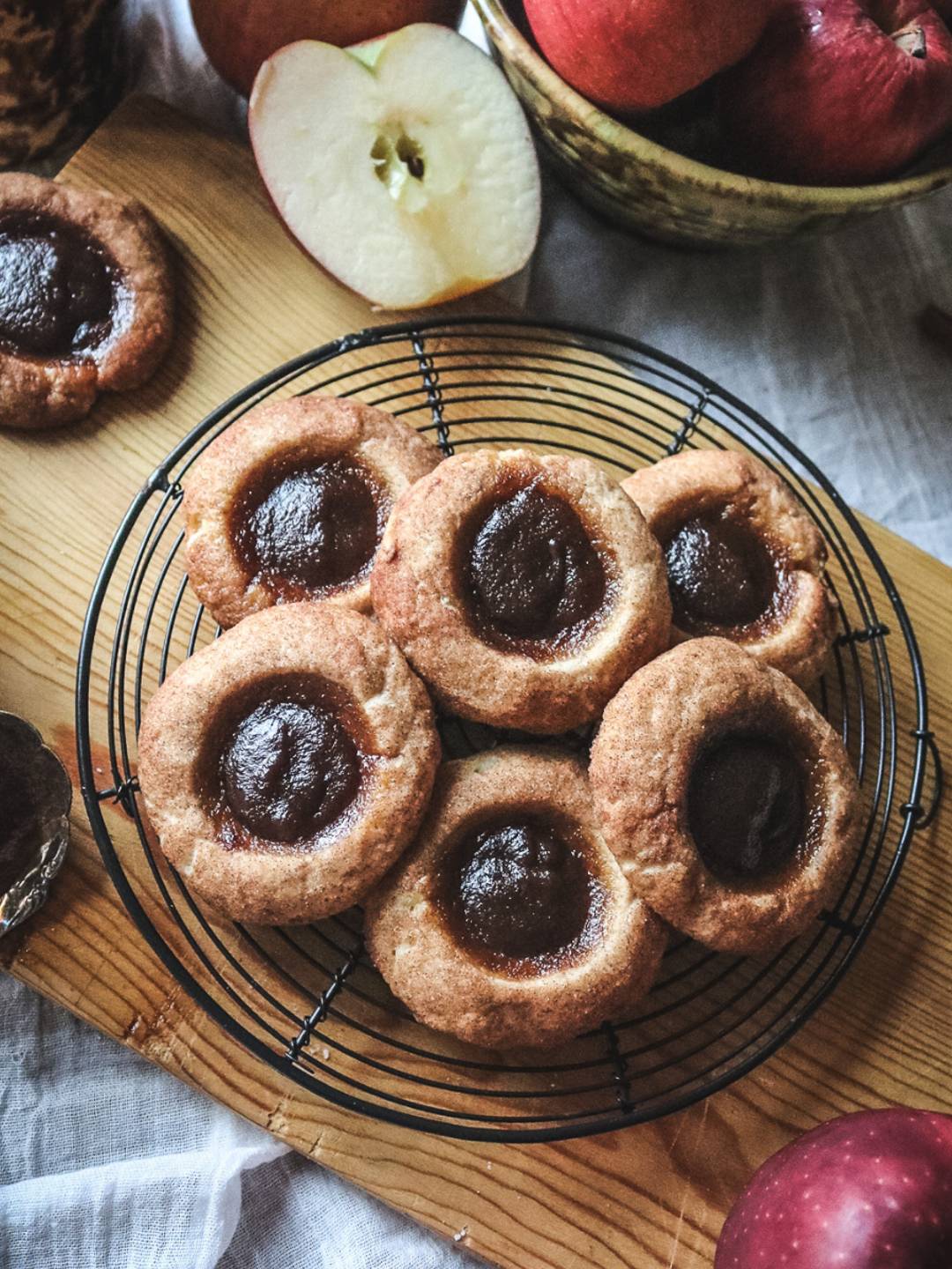 apple butter thumbprint cookies
