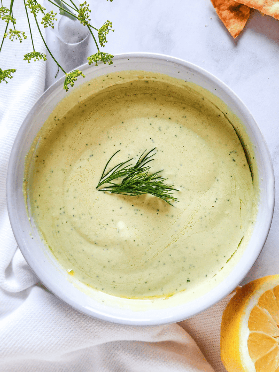 lemon dill hummus