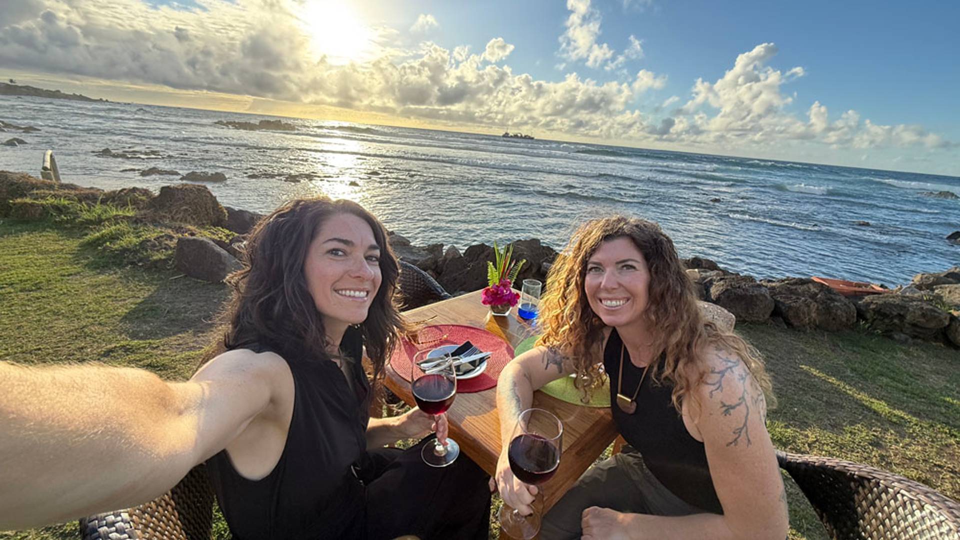 Easter Island sunset dining