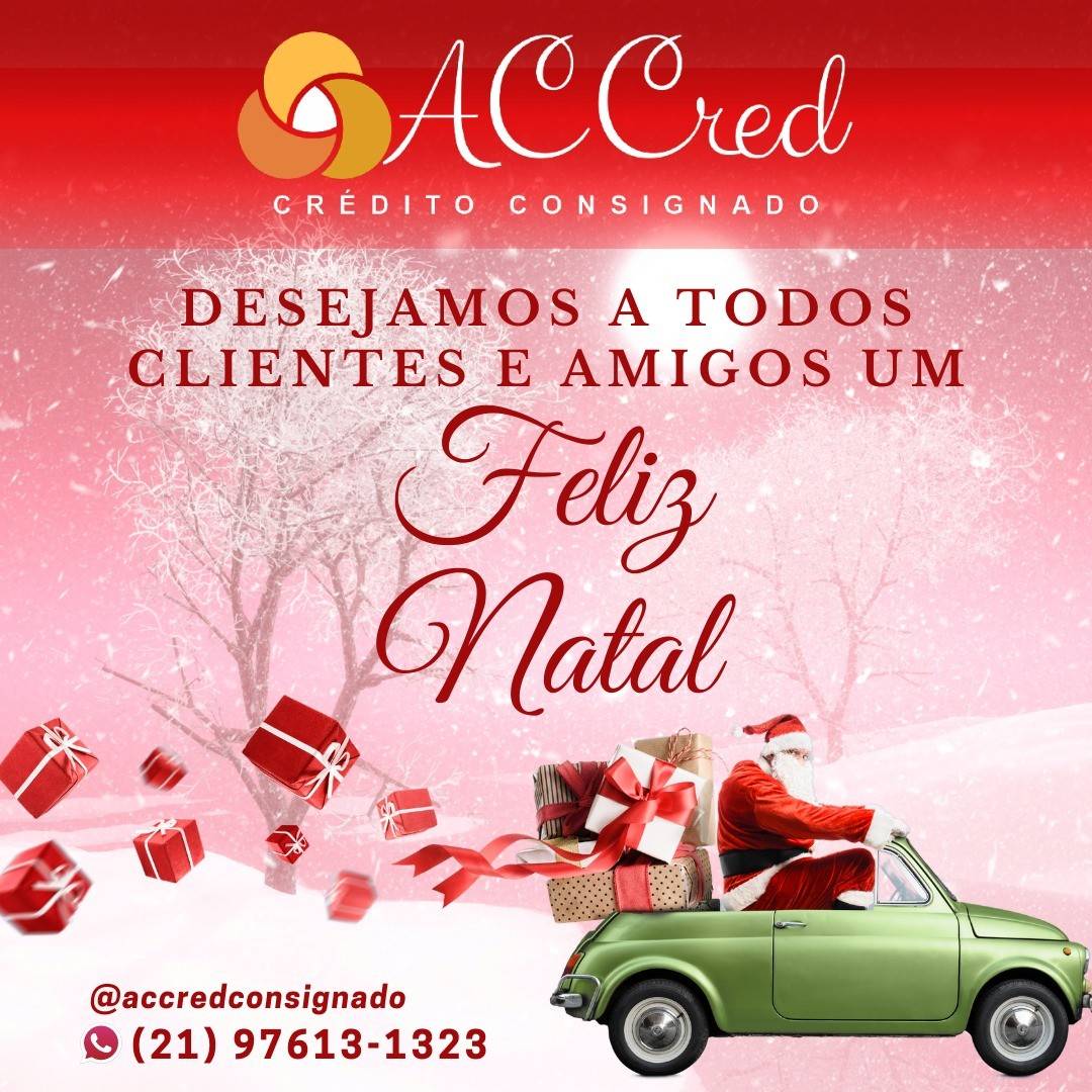 Que neste Natal o amor e a esperança aqueçam seus corações e traga grandes realizações e muita felicidade. 
Que haja saúde, alegria e bons sentimentos para compartilhar. 
E que cada um de vocês celebre estas festas junto da família ou daqueles que mais ama. 
🎅🎁🤶
Feliz Natal para todos!

São os votos da ACCred!

#accredcreditoconsignado #accredconsignado #feliznatal🎄 #boasfestas🎄✨ #emprestimoconsignado  #creditoconsignado💰