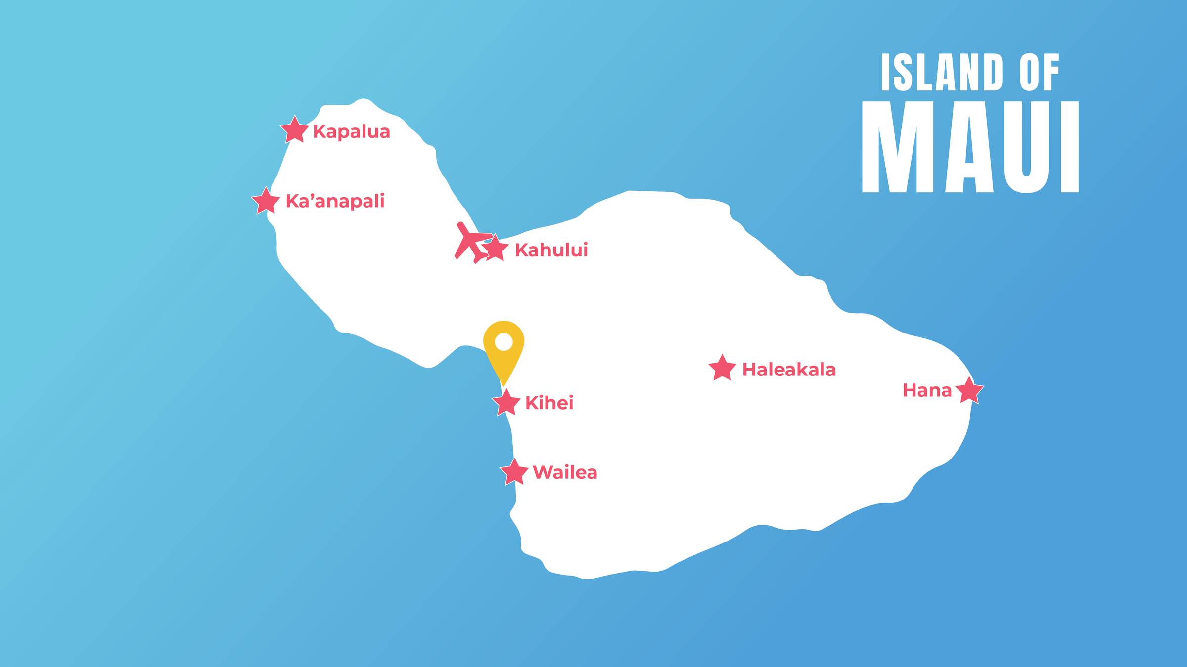 Map of the storm damaged areas on Maui.