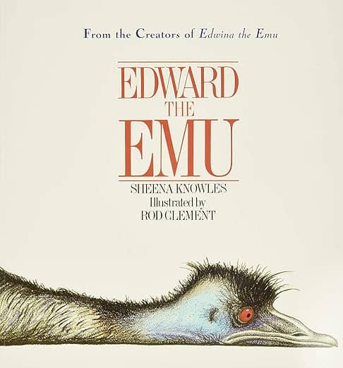 book cover for children's book called Edward the Emu