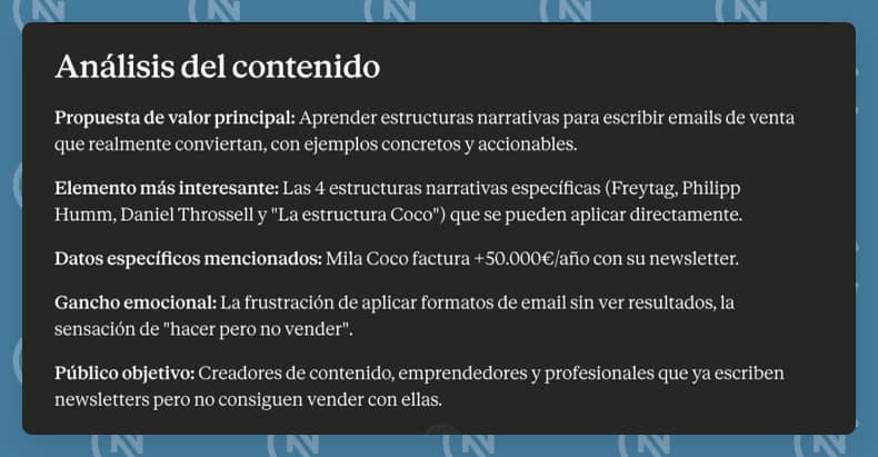 analisis del contenido