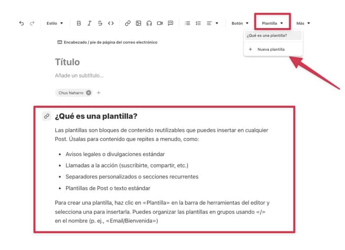 plantilla substack