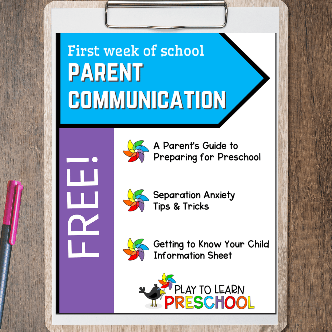 Get the FREE Parent Communication Packet!