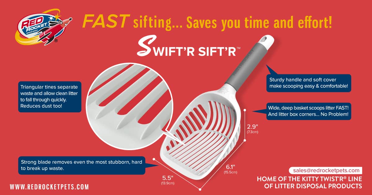 Red Rocket Pets' Swift'R Sift'R Cat Litter Scoop