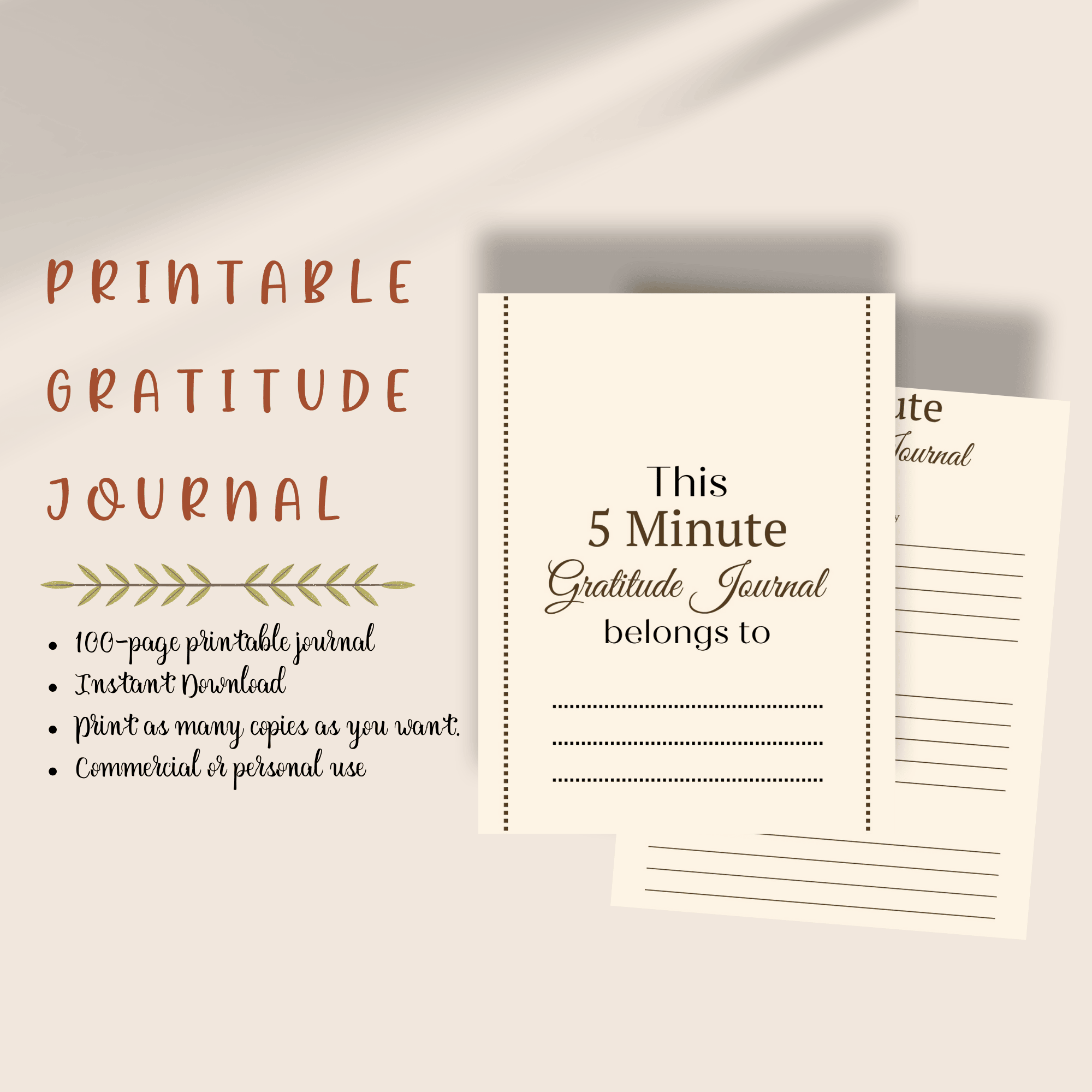 5-Minute Gratitude Journal