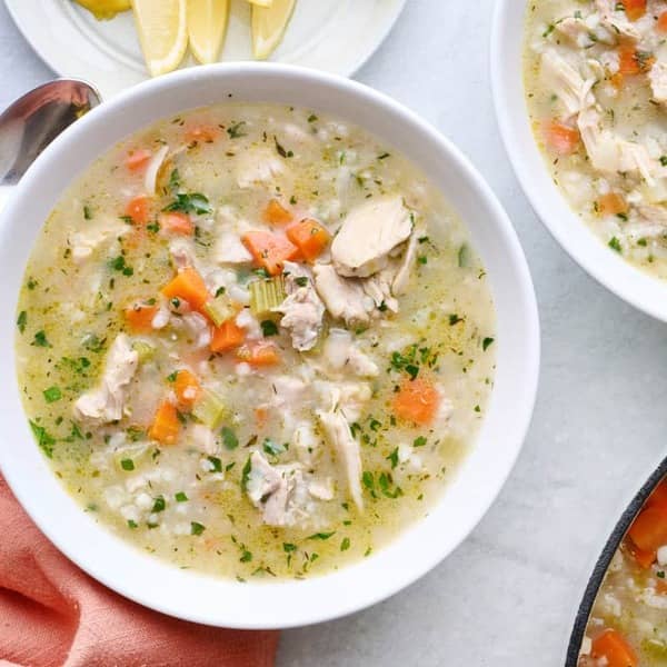 Chicken Lemon Rice Soup
