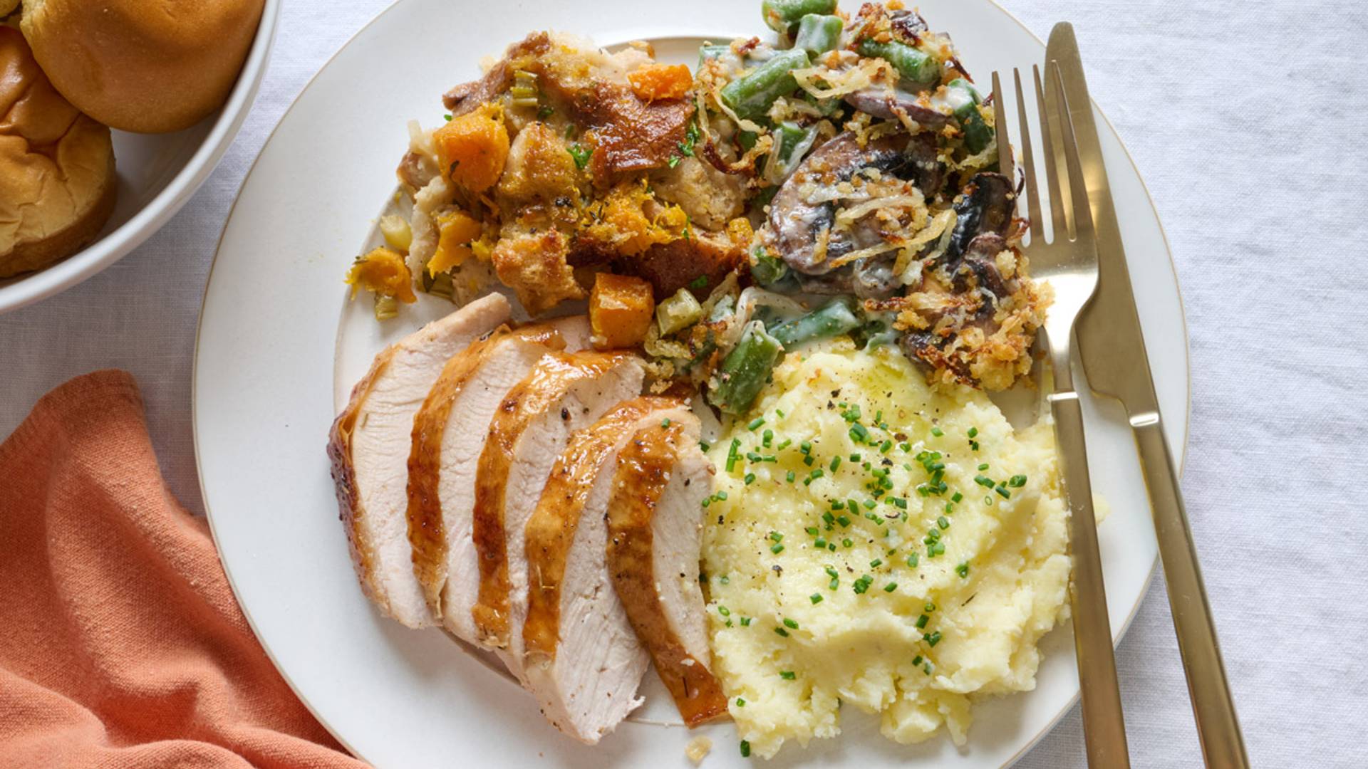 Thanksgiving dinner plate