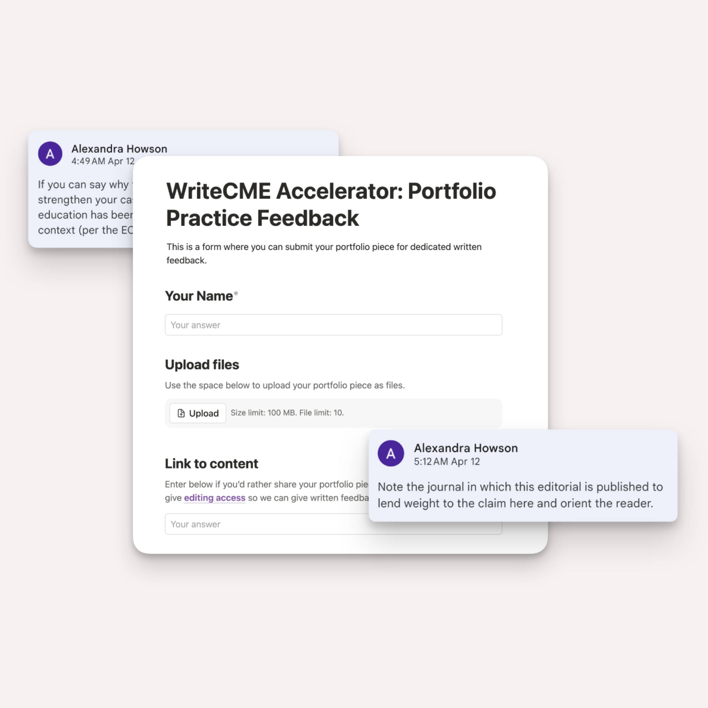 ☎️ CME Portfolio Polish Lab • 2-hour portfolio feedback live sprint with Alex