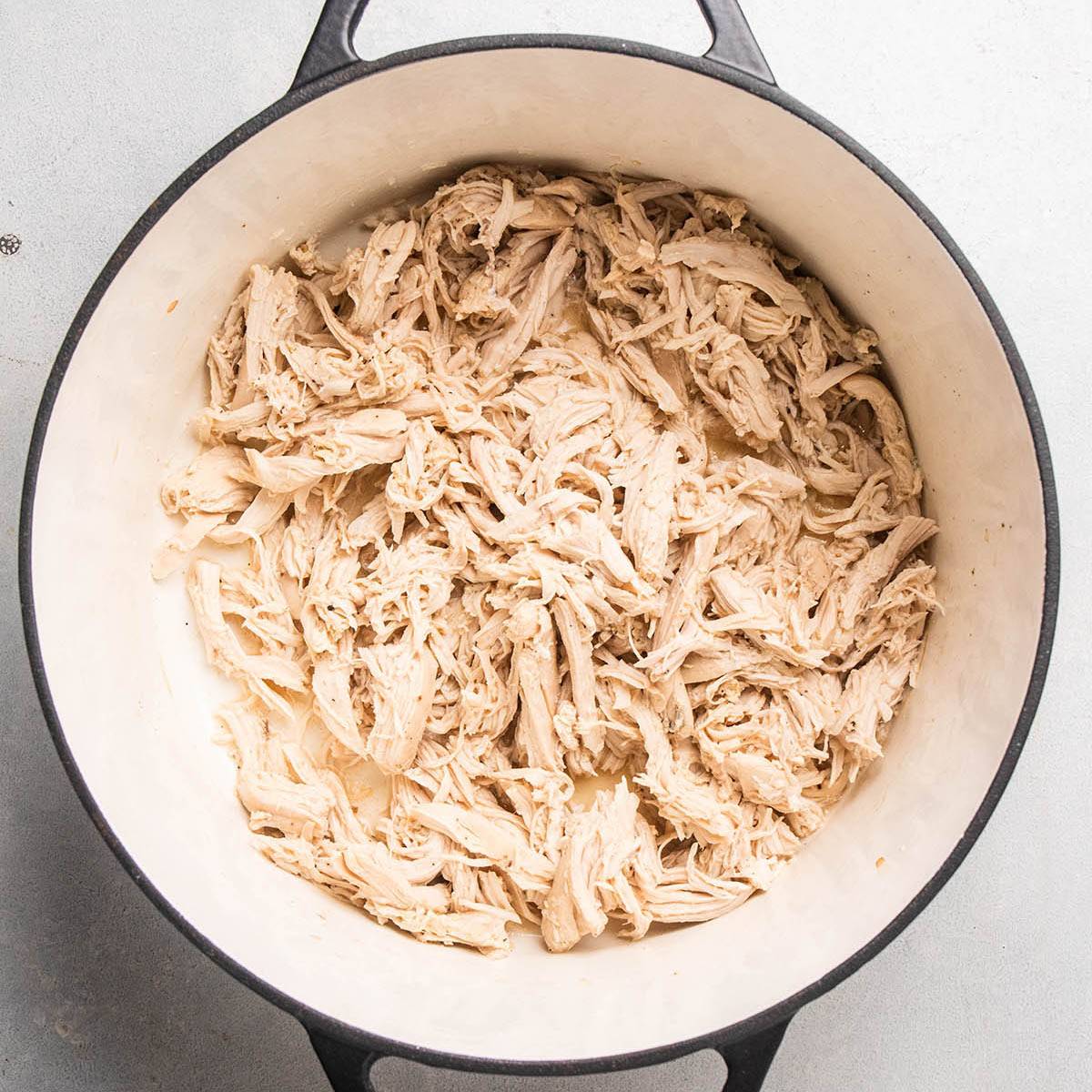 Shredded chicken.