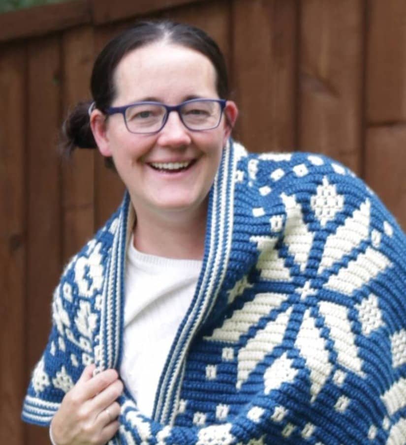 Mosaic crochet pattern adn crochet designer Juniper and Oakes