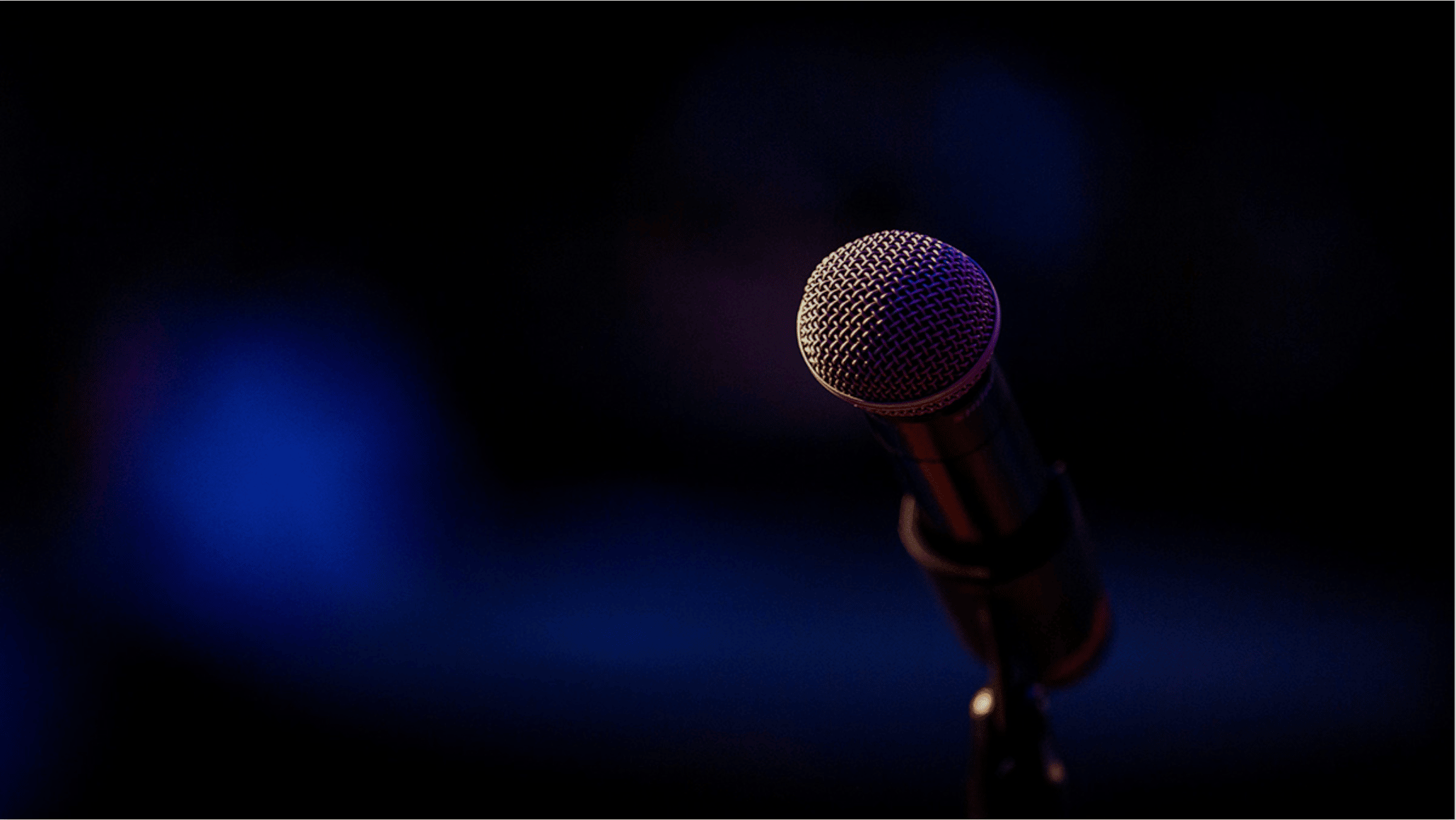 Microphone on stage