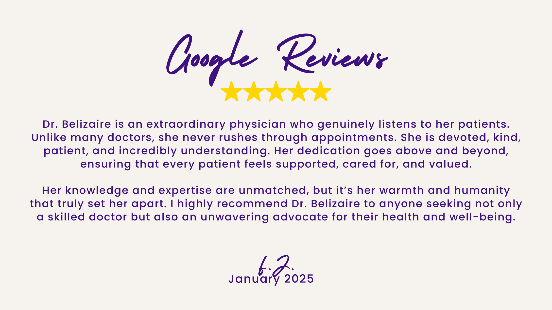 Dr. Ritha Belizaire Reviews