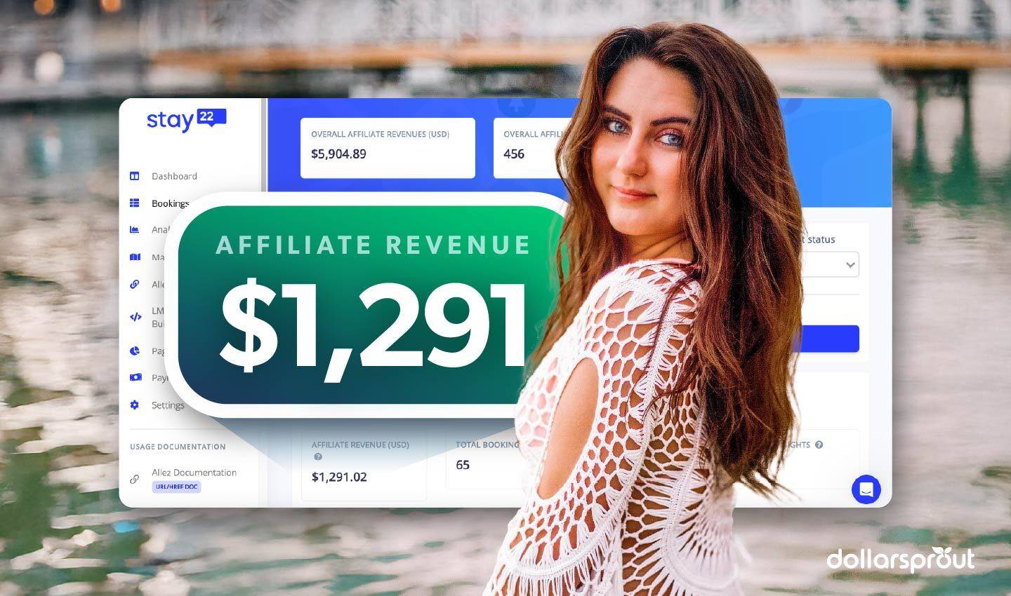 Pinterest image featuring Madison Krigbaum, a travel blogger who earns $2,000/month from her blog without going viral, highlighting a successful food post.