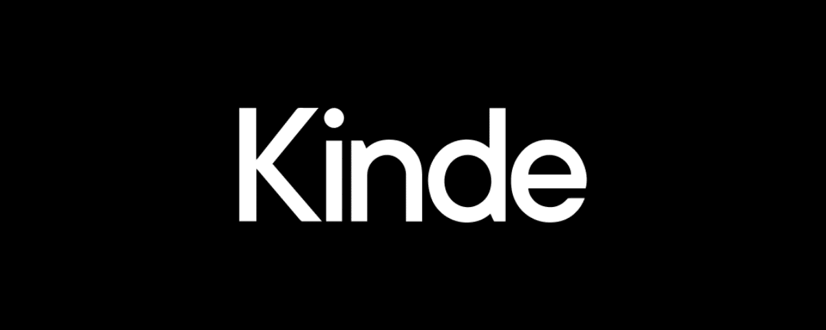 A black background with the company name "Kinde" on it in write writing.