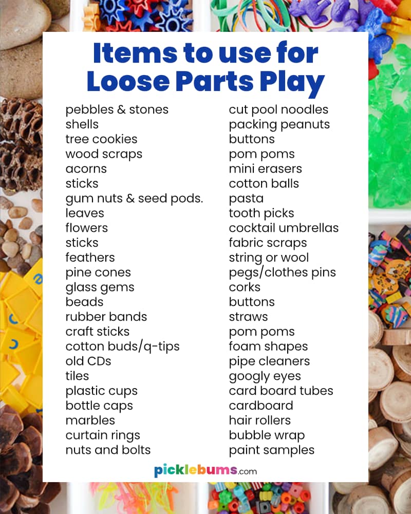 List of loos parts ideas for play