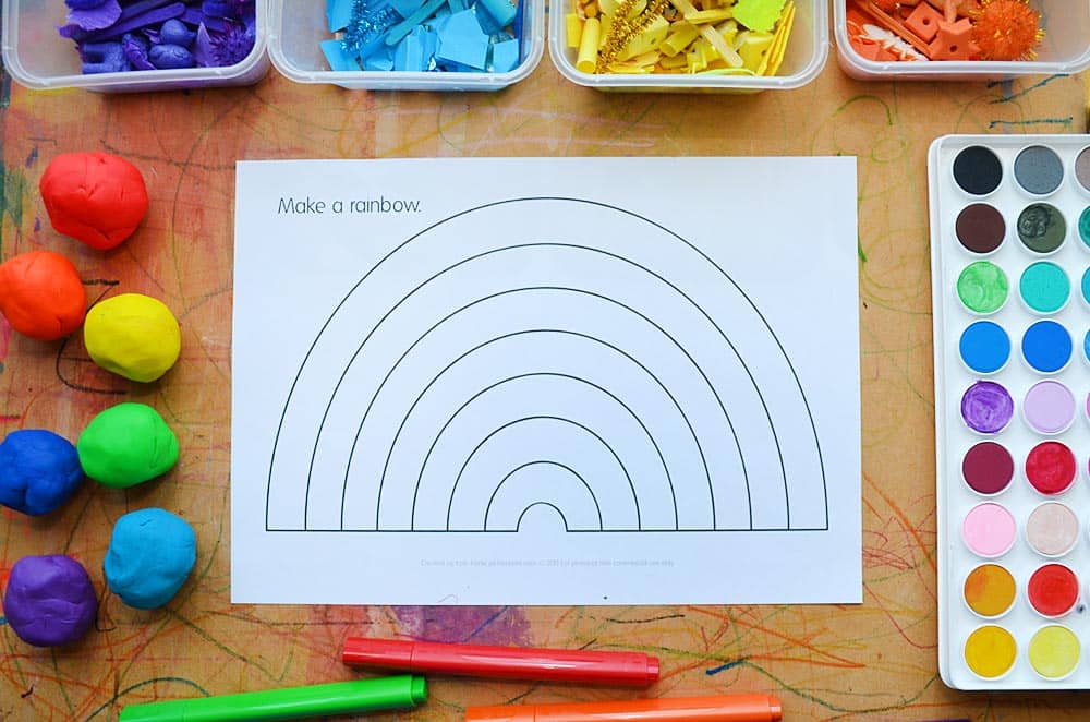free printable rainbow template