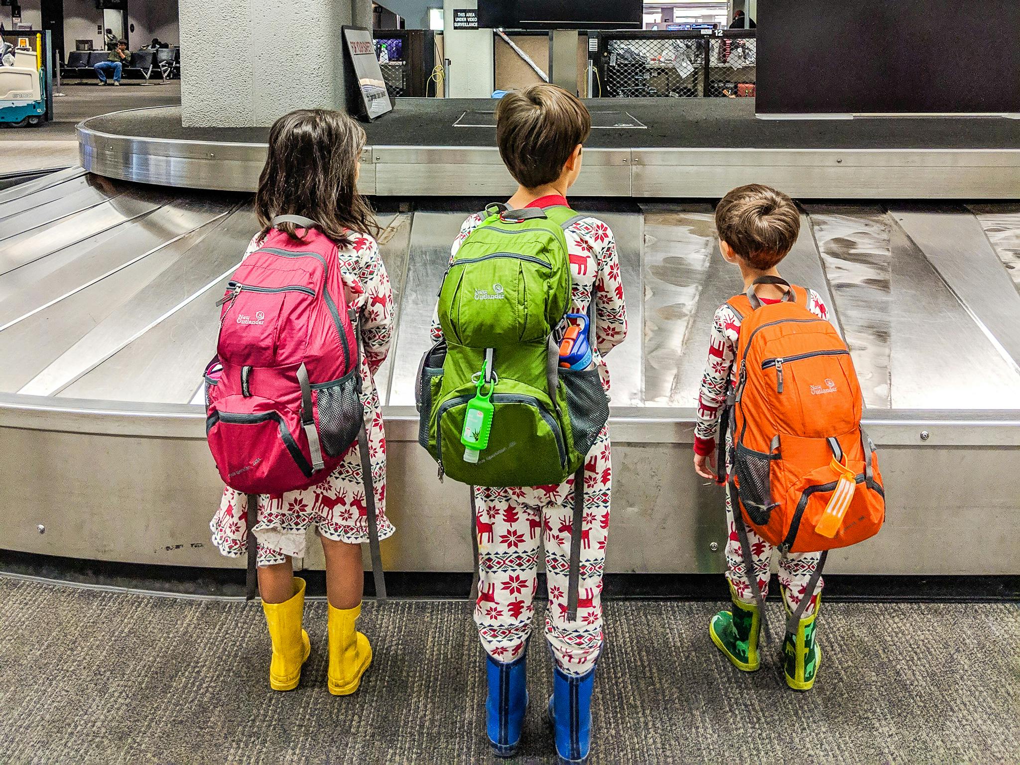 Large Kids Luggage Tags Travel Accessories Boys Girls Flight Plane