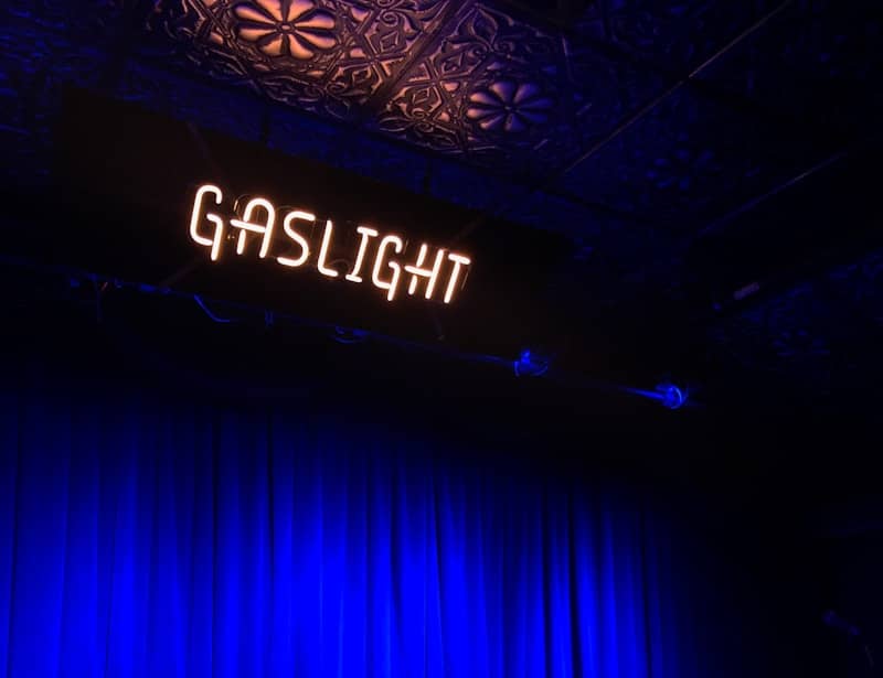 sign that reads gaslight